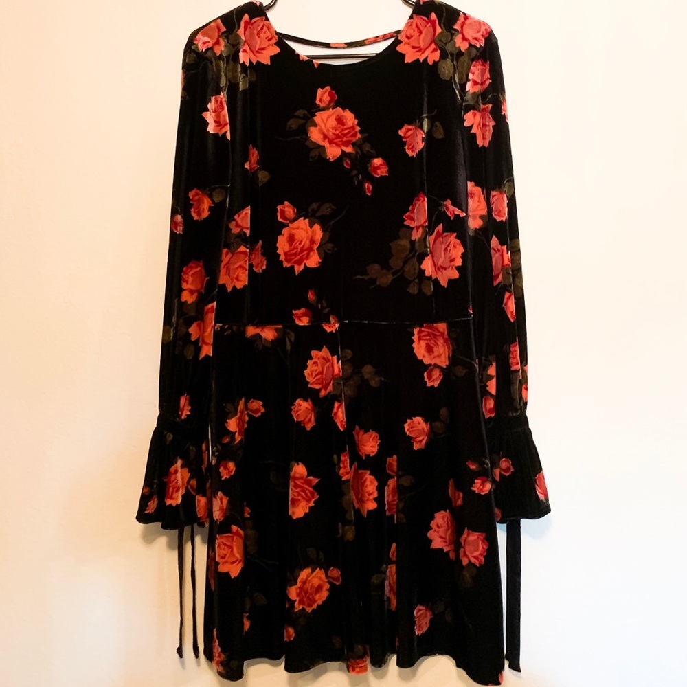 Velvet Flower Dress